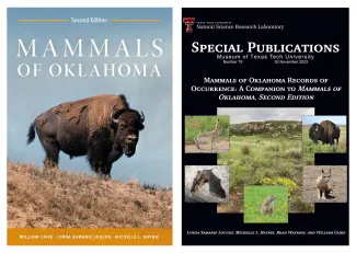 A collage of two book covers featuring Oklahoma mammals. 