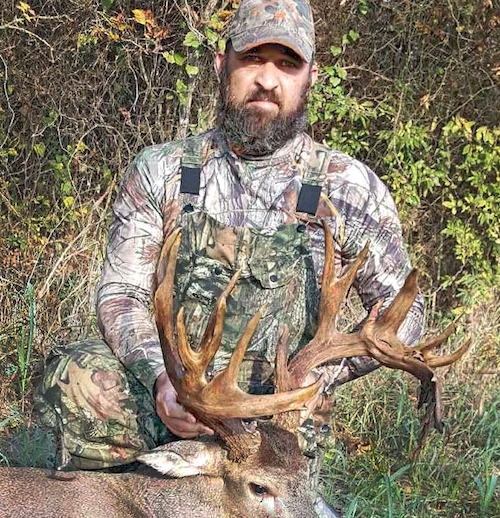 RIGHT: Darrell Boyd of Gerty harvested this giant nontypical buck during the 2016-17 archery season. The rack scored 204 1/8, which is eligible for listing in the Cy Curtis Awards, Boone &amp; Crockett and Pope &amp; Young registries. (PROVIDED BY DARRELL BOYD)