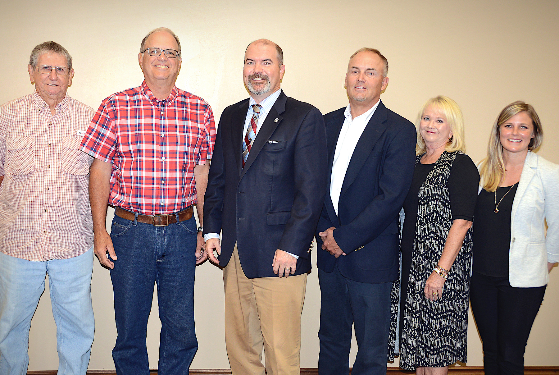 Oklahoma Chapter and Indian Nations Chapter of Trout Unlimited donate $3,000 to the Stars &amp; Stripes Project. From left: Frank Kohn, Scott Hood, ODWC Director J.D. Strong, ODWC Assistant Director Wade Free, ODWC Assistant Director Melinda Streich, and legislative liaison Corey Jager.