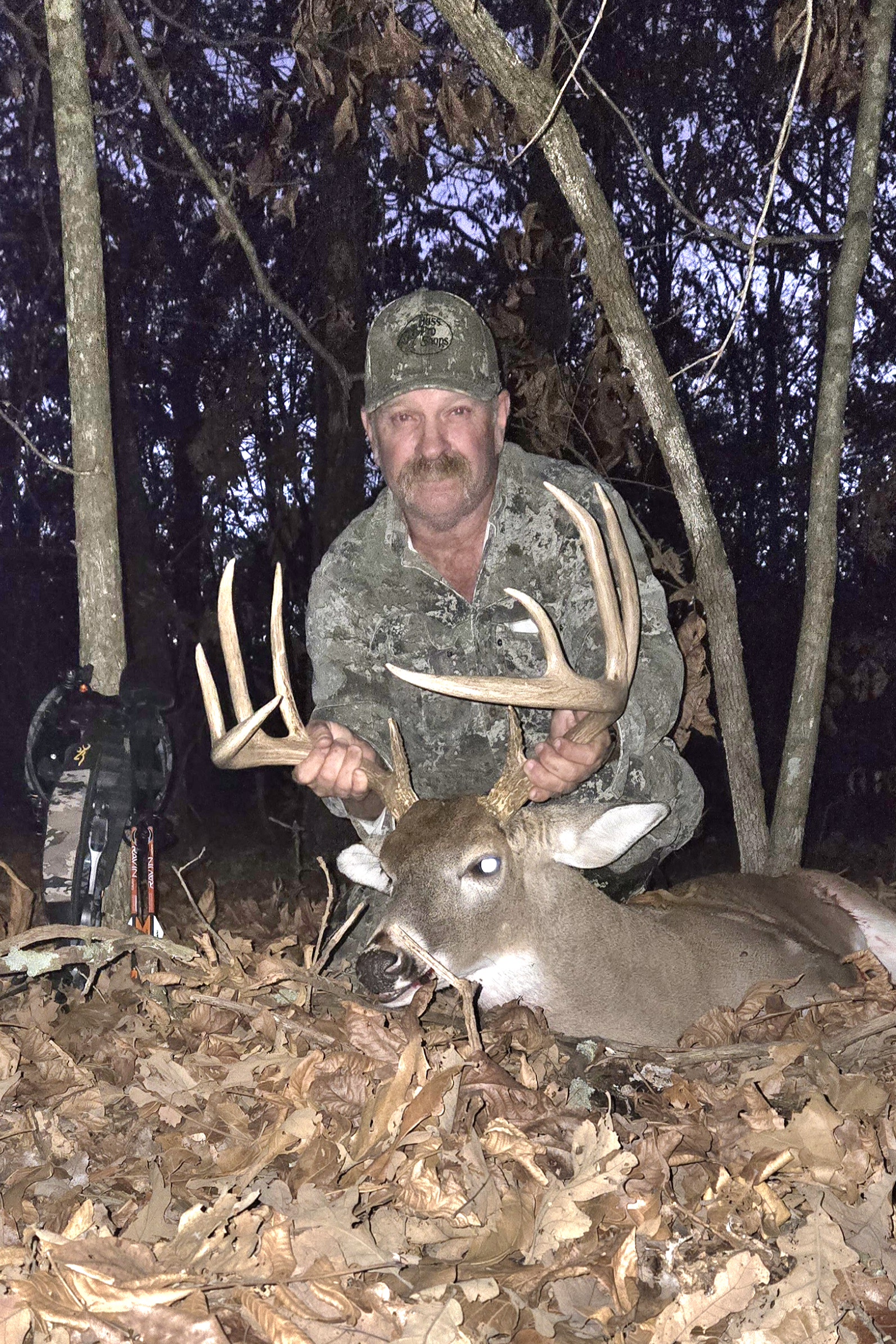 Tom Williams with his typical whitetail buck.