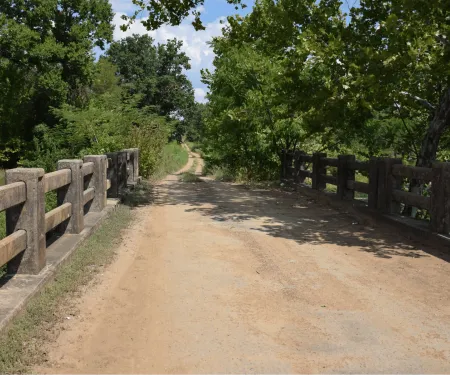 Photo of a dirt road at Cherokee WMA.