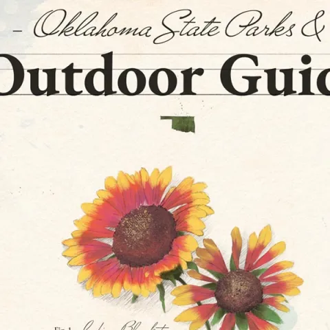 Oklahoma State Parks & Outdoor Guide cover with flowers.