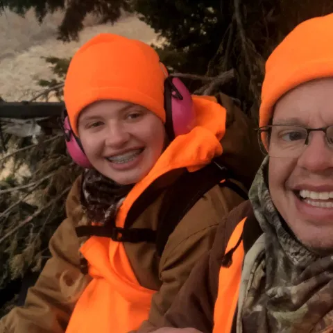 Kate Myers, along with father, Mike Myers, wait for a chance to harvest a doe during the 2020 holiday antlerless deer gun season.