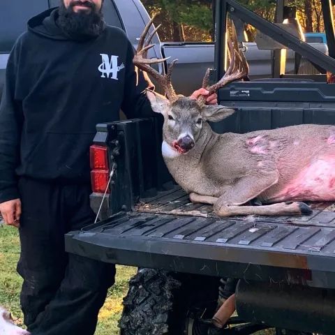 Ron Middleton with his harvested Oklahoma White-Tailed Deer