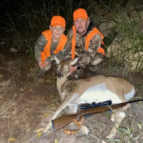 Bryar Prince with his harvested Oklahoma White-Tailed Deer