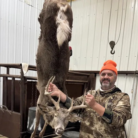 Wesley Cook with his harvested Oklahoma White-Tailed Deer
