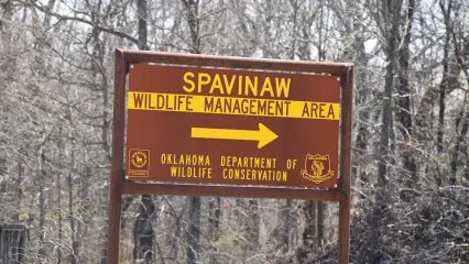 Spavinaw WMA sign.
