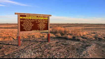 sign at drummond flats wma