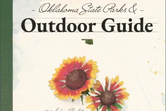 Oklahoma State Parks & Outdoor Guide cover with flowers.