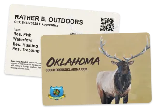 "Elk" from Nora Hall's "Animals of Oklahoma" Series Hard Card