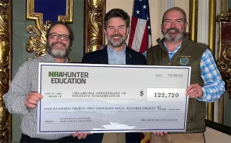NRA donation at the April wildlife conservation commission meeting.