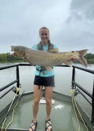 ANS Coordinator with a Grass Carp