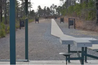 A photo of a shooting range at the Pushmataha WMA in Oklahoma.