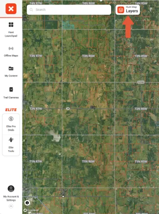A screenshot of onX app.