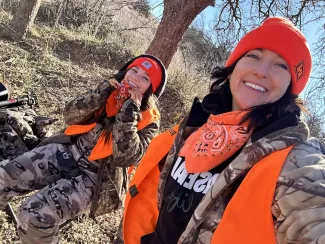 mom and daughter hunting