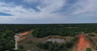 A photo of the old Lexington WMA as seen from above.