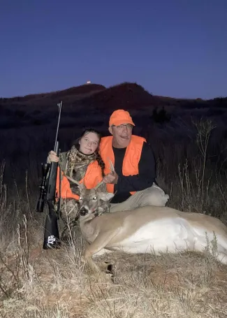 dad and daughter hunting