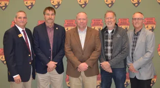 a group pose for a photo