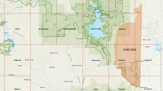A map of the McCurtain County SSA and it's boundaries.