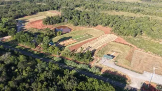 A drone view of the Lexington WMA shooting range
